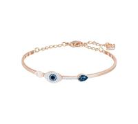 (Rose gold devil bracelet) Devil's Eye Lucky Palm Horseshoe Necklace for Women, Swarovski Element Crystal Collarbone chain for women.