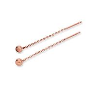 Rose Gold Dipped Sterling Silver 4mm Ball Stud Pull Through Earrings