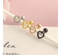 Rose Gold Earrings Studs, 18K Stud Earrings for Women Hollow Heart Shape