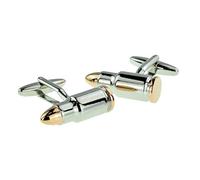 Rose Gold Ends Large Caliber Bullet Design Cufflinks Presented in a Cufflink Box