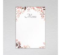 Rose Gold Eucalyptus Blank Wedding Menu Cards for Tables Write Your Own Menu Choice Cards Blank/Dusty Pink Leaves: Rose Gold Eucalyptus Menu Cards (Pack of 20 Without Envelopes)