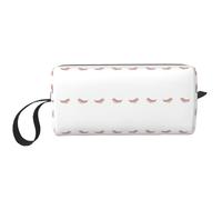 Rose Gold Eyelashes Print Foam Padded Cosmetic Case Simple Organizer Pouch Lightweight Travel Bag for Space Saving