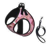 Rose Gold Faux Glitter Print Reflective No Choke Pet Vest Harness,Adjustable Soft Padded Dog Harness With Easy Control Handle