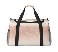 Rose Gold Faux Glitter Printed Hand-Held Travel Bag, Personal Belongings, Sports and Fitness Bag, Long-Distance Travel
