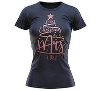 Rose Gold First Christmas as a Mrs T Shirt Unisex Funny Festive Xmas Tree Tee Gifts for Women, XXL, Navy