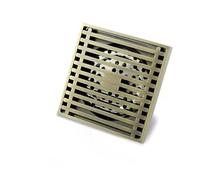 Rose Gold Floor Drain 10x10cm Brass Drain Toilet Balcony Bathroom Shower Anti-odor Tile Insert Waste Grates,Matte Black (Bronze A)