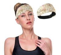 Rose Gold Foil Leopard Print Their Forms Blending Seamlessly Into 1 Another No Slip Yoga Headbands Stretchy Sweatband for Make Up Football Hiking Washing Face