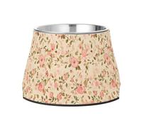 Rose Gold Foil Leopard Print Their Forms Blending Seamlessly Into One Another Dogs Food Bowls with Stand Stainless Steel Pets Water Bowl for Small Pet Whisker Relief