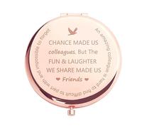 Rose Gold Foldable Compact Travel Mirror Ideal Colleague Leaving Gifts | Coworker leaving gifts,chance made us colleagues gifts,bestie friend gifts,small mirror for handbag,mirror with magnification