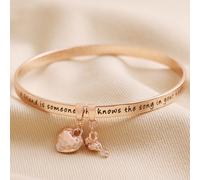 Rose Gold 'Friend' Meaningful Word Bangle lisa angel Rose Gold One Size