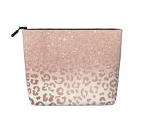Rose Gold Glitter A Versatile Travel Makeup Bag, Ideal for Daily Routines and Business Journeys