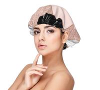 Rose Gold Glitter Black White Marble Geometric,Adult's Satin Sleeping Cap - Women's Elastic Sleep Bonnet, Adjustable Overnight Hair Cover