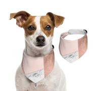 Rose Gold Glitter Black White Marble Geometric,Dog Bandanas Cotton Pet Scarf Adjustable Bibs for Pet,L