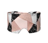 Rose Gold Glitter Black White Marble Geometric, Full Eye Covers Light Blocking Eye Mask Sleep Eye and Ear Muffs