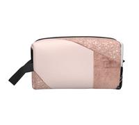 Rose Gold Glitter Black White Marble GeometricMakeup Trave Bag for Women,Cosmetic Large Capacity Organizer