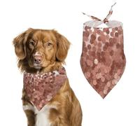 Rose Gold Glitter Dog Bandanas for Feeding Grooming, Triangle Pet Bibs Washable Pets Scarf for Cats & Dogs