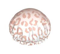 rose gold glitter Print Shower Cap â€“ Reusable, Double Layer, with Elastic Band â€“ Perfect for Home, Spa, Hotel, and Travel