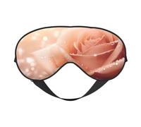 Rose Gold Glitter Print Sleep Mask,Soft Eye Mask with Adjustable Strap for Sleeping, Travel and Relaxation