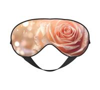 Rose Gold Glitter Print Sleep Mask,Soft Eye Mask with Adjustable Strap for Sleeping, Travel and Relaxation