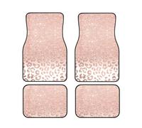 rose gold glitter Print Vehicle Foot Mat Set 4 Pieces Floor Mats Waterproof Anti-Slip Cars Trucks SUV Vans