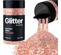 Rose Gold Glitter Shaker, 130g Chunky Glitter, Crafts 1/24" Metallic Flake Rose Gold Sequins, Resin & Epoxy Crafts, Decorating, Halloween, Christmas Nail, Face, Hemway