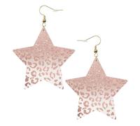 rose gold glitter Statement Earrings for Women, Star Drop Earrings, Elegant Dangle Jewelry for Formal Gatherings