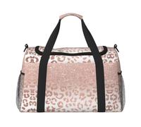 Rose Gold Glitter Travel Duffel Bag Large Foldable Waterproof Overnight Bag Beach Swim Bags Pool Sports Gym