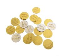 Rose Gold Happy Birthday Acrylic Discs for Cupcake and Cake Decoration for Birthday Celebration Dessert Styling (20pcs Gold)