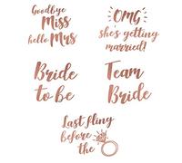 Rose Gold Hen Party Temporary Tattoos - Pack of 45 - Hen Do Night Accessories