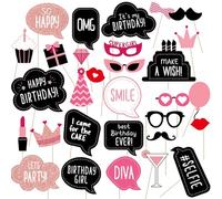 Rose Gold Inflatable Photo Frame with 31 Fun Props for Birthday Parties, Weddings, and Special Events