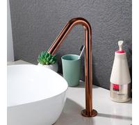 Rose Gold Infrared Basin Mixer Tap Automatic Sensor Hot & Cold Bathroom Tap Battery Powered Tall Sink Faucet Modern Bathroom Accessories for Effortless Use