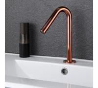 Rose Gold Infrared Bathroom Basin Mixer Tap Automatic Sensor Tap for Hot & Cold Water Battery Powered Elegant Bathroom Sink Faucet Modern Design Low Flow Rate