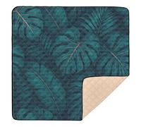 Rose-Gold Jungle Glitter Pattern Soft Foam Baby Play Mat for Floor Washable Padded Baby Mat for Babies Infants Toddlers, 50'' x 50''