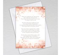 Rose Gold Leaf Wedding Money Poem/Money Gift Request Poem Cards for Weddings/Elegant Theme with Peach and Blush Pink Tones: Rose Gold Leaves Wedding Money Poem (Pack of 50 with Envelopes)