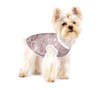 Rose Gold Leopard Pattern,Cotton Sleeveless Pet T-Shirt Soft Stretchy Puppy Breathable Vest,S