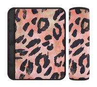 Rose Gold Leopard Print 2 Pack seat Belt Shoulder More Comfort Driving for Truck forro para cinturon de segurida