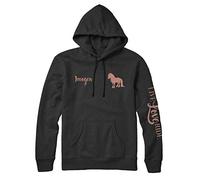 Rose Gold Live Love Ride Personalised Horse Riding Hoodie Personalised Hoodie Equestrian Jumper Sweatshirts Name Horses Hoodies for Girls Hoody TOP (Black, Large - Unisex)