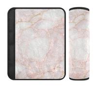 Rose Gold Luxury Marble Texture 2 Pack Seatbelt Shoulder Strap Cushion Release Stress to Your Neck and Shoulders for Truck forro para cinturon de seguridad