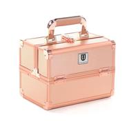 Rose Gold Makeup Case Vanity Beauty Box Pink Hair Nails Storage Hard Case Bag