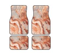 Rose Gold Marble 2 Print Vehicle Accessories Foot Mat Set 4 Pieces Floor Mats Protection Vans Sedans Trucks
