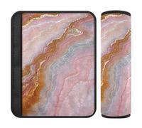 Rose Gold Marble Abstract 2 pcs seat Belt Pads Stop seat Belt Cutting into Neck for Truck forro para cinturon de segurida