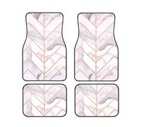 Rose Gold Marble Design Background Car Floor Mats Set Of 4,Front Rear Carpets Mats