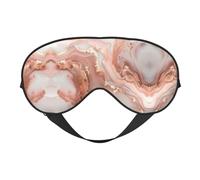 Rose Gold Marble Design Background Print Eye Mask,Silk-Like Sleep Mask,Night Sleeping Mask for Men Women,for Sleep Relaxation