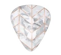 Rose Gold Marble Design Background Print Guitar Picks,12 Pack Guitar Plectrums Thin, For Bass Electric Acoustic Guitars Ukulele