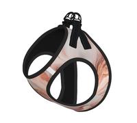 Rose Gold Marble Design Background Print Harness Leash Set For Cat Dog, Reflective Adjustable Escape-Proof Vest Lead With Soft Breathable Mesh, For Small Pets And Kitten Puppy