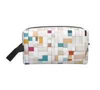 (Rose Gold Marble Design Background) Print Large Travel Toiletry Bag - 600d Oxford Fabric, Foam Padding, Gym & Weekend Trip Organizer