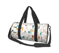 (Rose Gold Marble Design Background) Print Round Large Travel Bag - Multi-Compartment Organizer Lightweight for Trips & Sports