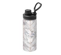 Rose Gold Marble Design Background Printing Print Sports Insulated Kettle 18oz Stainless Steel Kettle, for Travel, Sports, Fitness
