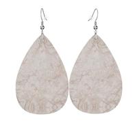 Rose Gold Marble Drop Earrings For Women, Artistic Star Earrings, Contemporary Dangle Jewelry For Parties And Social