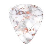 Rose Gold Marble Guitar Plectrums Classical Triangle Bass Acoustic And Electric Guitar Plectrums For Guitarists 12 Pieces